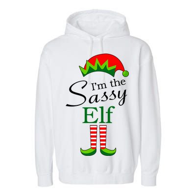 The Sassy Elf Funny Christmas Family Matching Garment-Dyed Fleece Hoodie