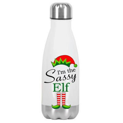 The Sassy Elf Funny Christmas Family Matching Stainless Steel Insulated Water Bottle