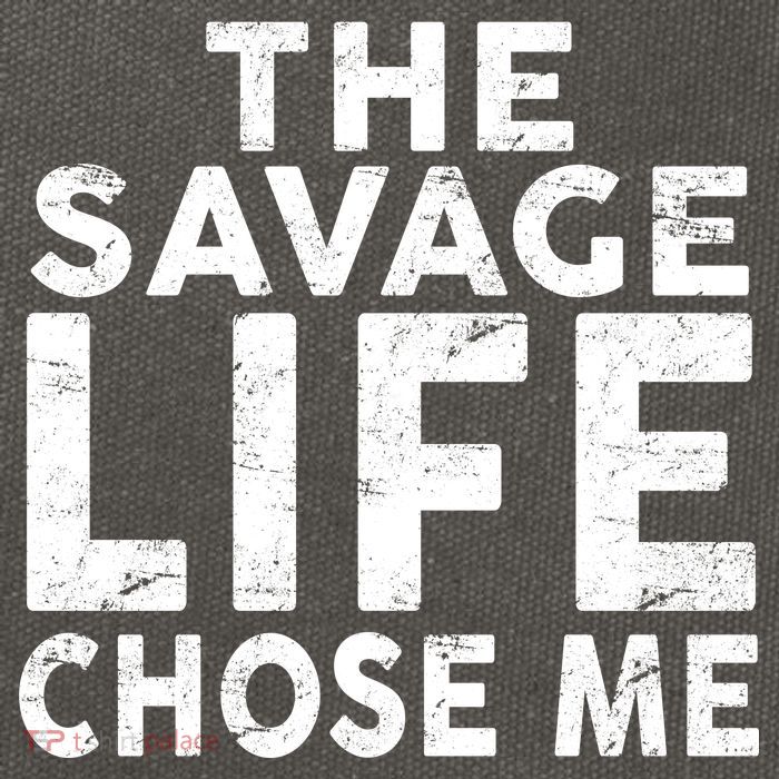 The Savage Life Chose Me Cotton Canvas Backpack
