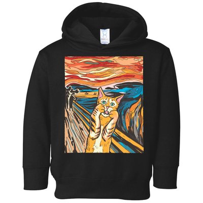 The Scream Parody Cat Toddler Hoodie