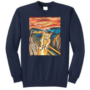 The Scream Parody Cat Tall Sweatshirt