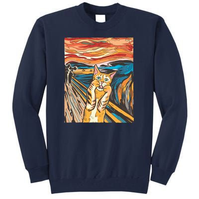 The Scream Parody Cat Tall Sweatshirt