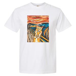 The Scream Parody Cat Garment-Dyed Heavyweight T-Shirt