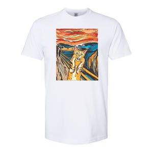 The Scream Parody Cat Softstyle CVC T-Shirt