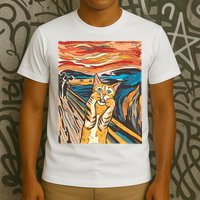The Scream Parody Cat T-Shirt