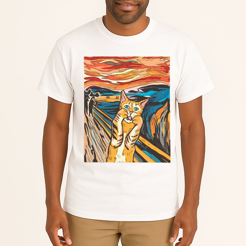 The Scream Parody Cat Tall T-Shirt