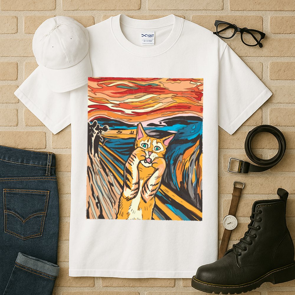 The Scream Parody Cat Tall T-Shirt