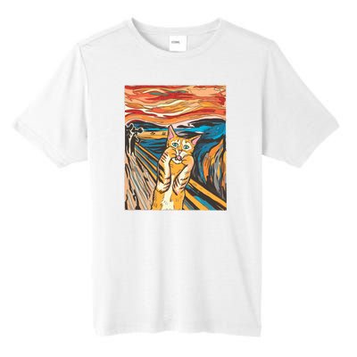 The Scream Parody Cat Tall Fusion ChromaSoft Performance T-Shirt