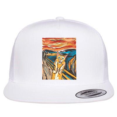 The Scream Parody Cat Flatbill Hat
