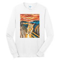 The Scream Parody Cat Tall Long Sleeve T-Shirt