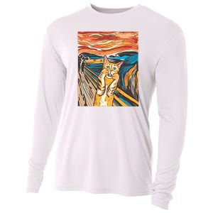 The Scream Parody Cat Cooling Performance Long Sleeve Crew