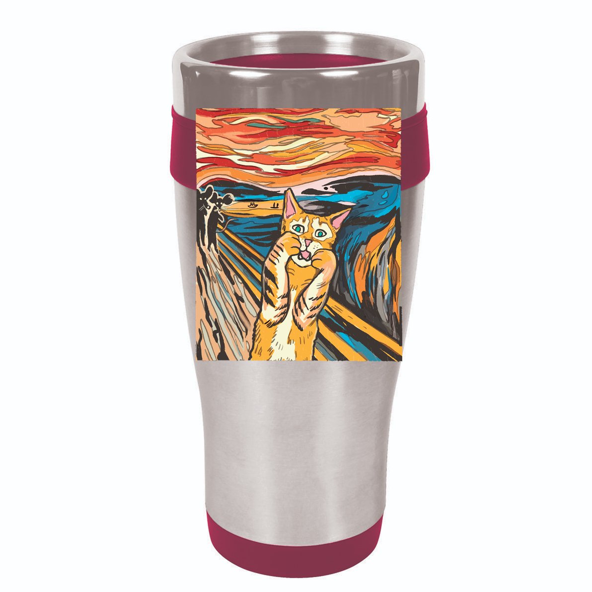 The Scream Parody Cat Cooling Performance Long Sleeve Crew