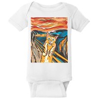 The Scream Parody Cat Baby Bodysuit