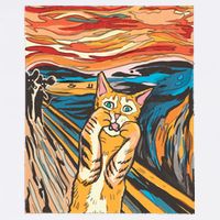 The Scream Parody Cat Baby Bodysuit