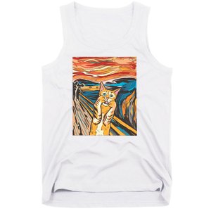 The Scream Parody Cat Tank Top