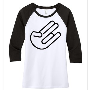 The Shocker Logo Women's Tri-Blend 3/4-Sleeve Raglan Shirt