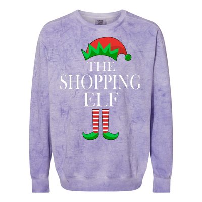 The Shopping Elf Family Matching Christmas Colorblast Crewneck Sweatshirt