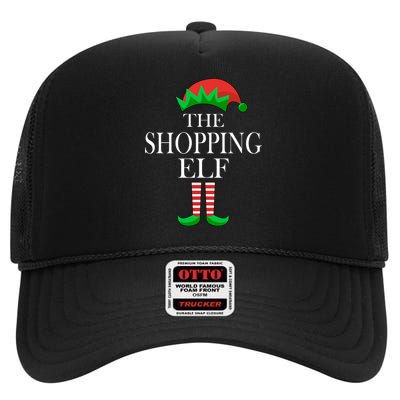 The Shopping Elf Family Matching Christmas High Crown Mesh Back Trucker Hat