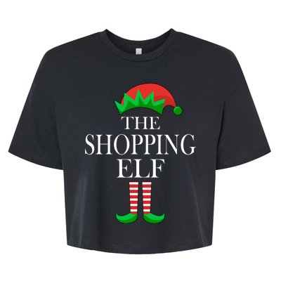 The Shopping Elf Family Matching Christmas Bella+Canvas Jersey Crop Tee