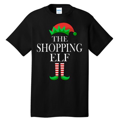 The Shopping Elf Family Matching Christmas Tall T-Shirt