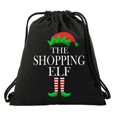 The Shopping Elf Family Matching Christmas Drawstring Bag