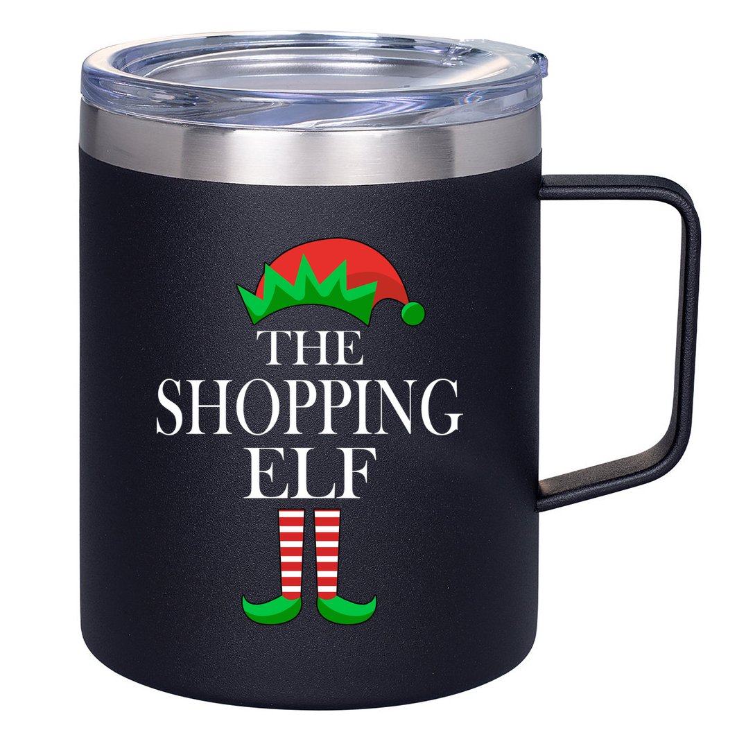 The Shopping Elf Family Matching Christmas 12oz Stainless Steel Coffee Mug