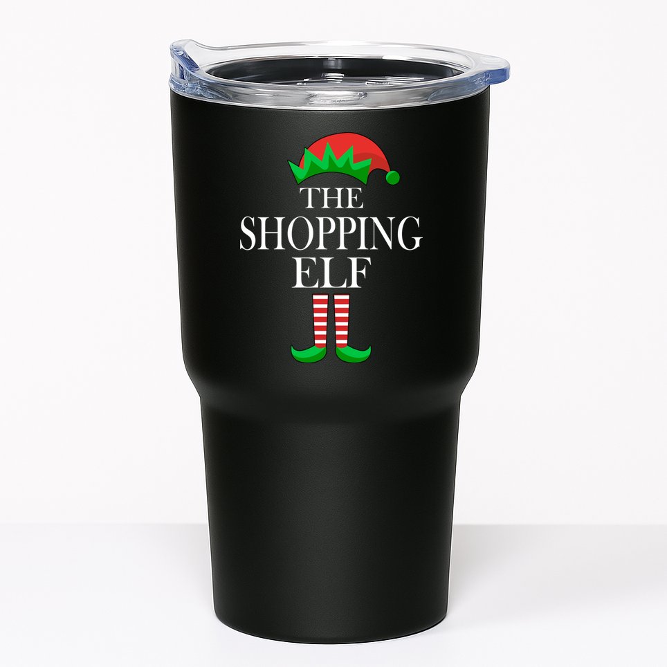 The Shopping Elf Family Matching Christmas Tumbler