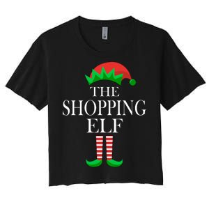 The Shopping Elf Family Matching Christmas Women's Crop Top Tee