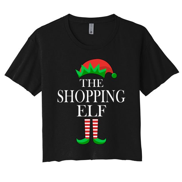 The Shopping Elf Family Matching Christmas Crop Top
