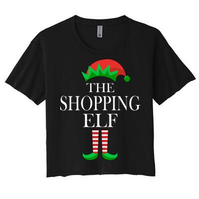 The Shopping Elf Family Matching Christmas Women's Crop Top Tee