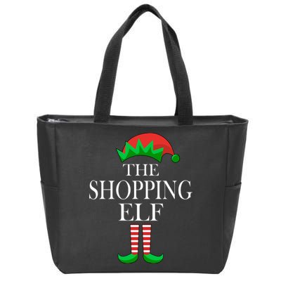 The Shopping Elf Family Matching Christmas Zip Tote Bag