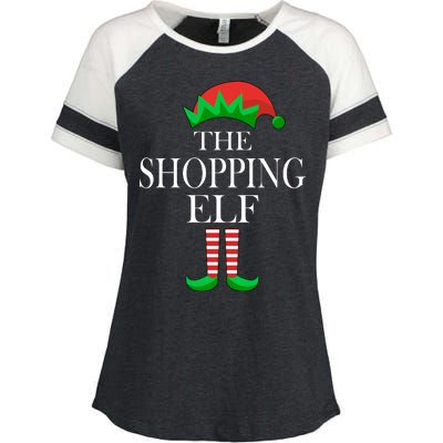 The Shopping Elf Family Matching Christmas Enza Ladies Jersey Colorblock Tee