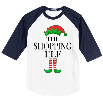 The Shopping Elf Family Matching Christmas Baseball Sleeve Shirt