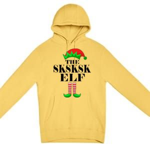 The SKSKSK Elf Funny Christmas Matching Premium Pullover Hoodie