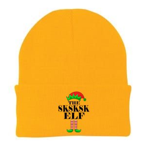 The SKSKSK Elf Funny Christmas Matching Knit Cap Winter Beanie