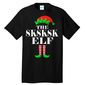 The SKSKSK Elf Funny Christmas Matching Tall T-Shirt