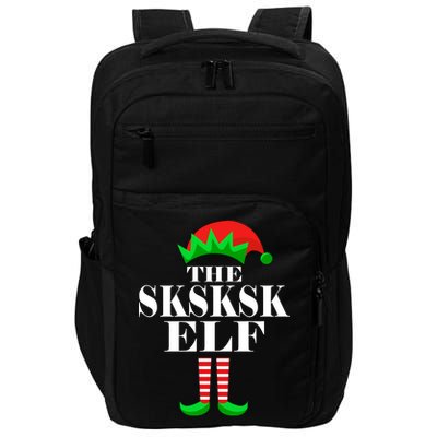 The SKSKSK Elf Funny Christmas Matching Impact Tech Backpack