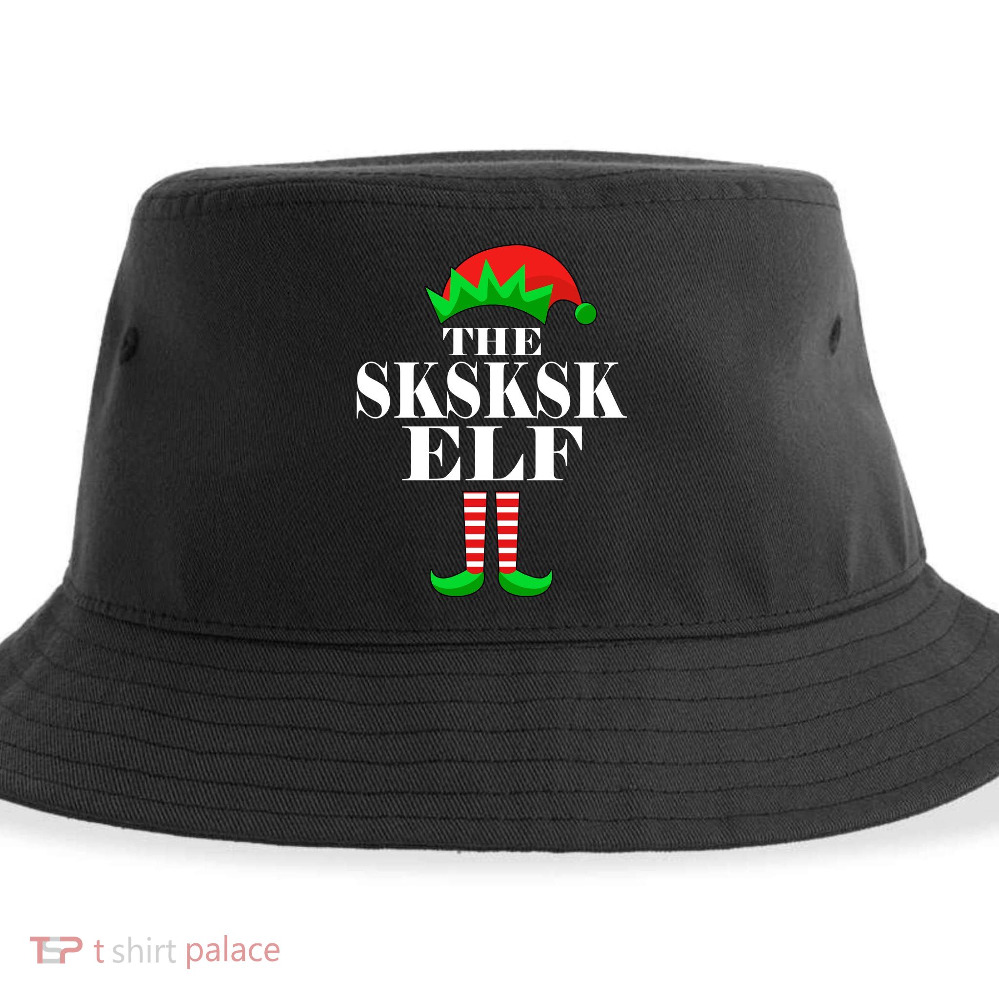 The SKSKSK Elf Funny Christmas Matching Sustainable Bucket Hat