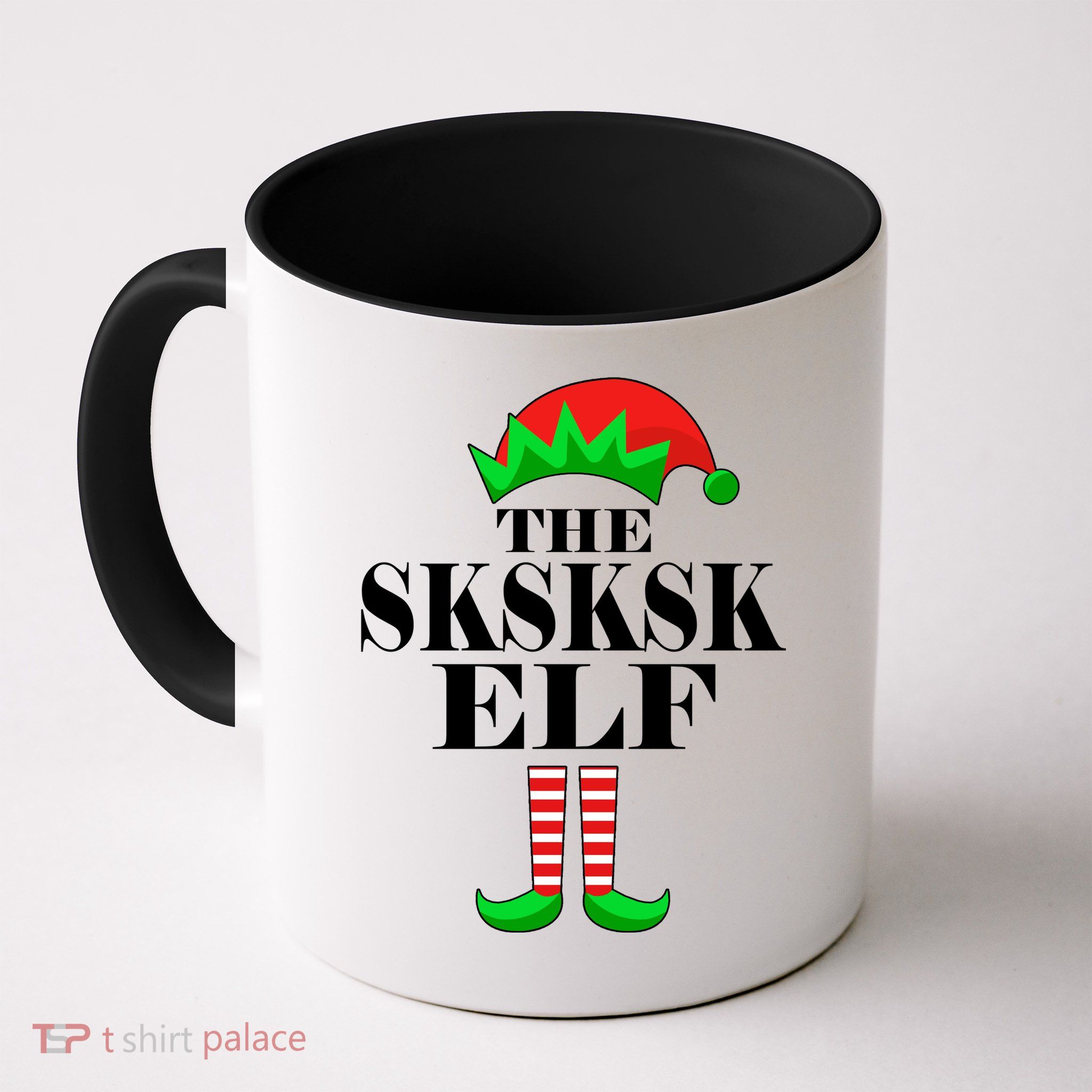 The SKSKSK Elf Funny Christmas Matching Mug