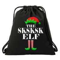 The SKSKSK Elf Funny Christmas Matching Drawstring Bag
