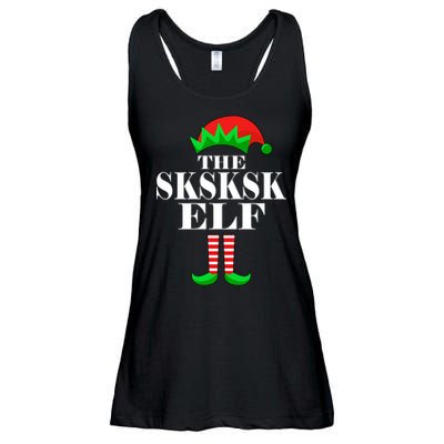 The SKSKSK Elf Funny Christmas Matching Ladies Essential Flowy Tank