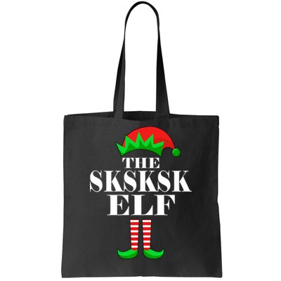 The SKSKSK Elf Funny Christmas Matching Tote Bag