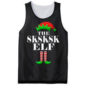 The SKSKSK Elf Funny Christmas Matching Mesh Reversible Basketball Jersey Tank