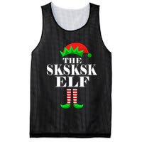 The SKSKSK Elf Funny Christmas Matching Mesh Reversible Basketball Jersey Tank