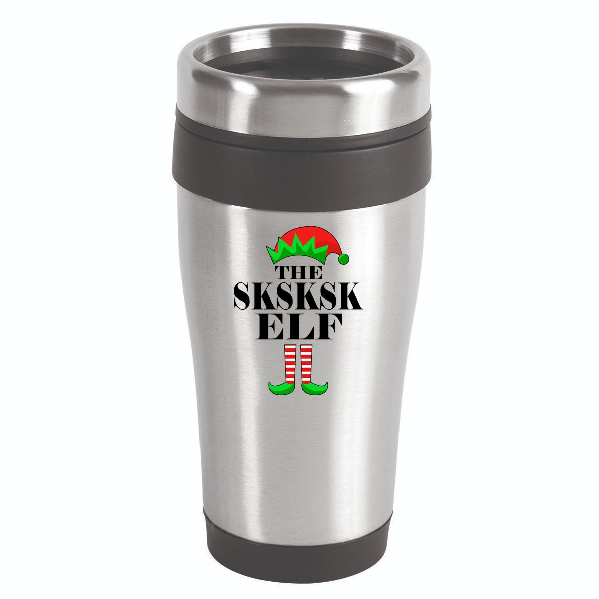 The SKSKSK Elf Funny Christmas Matching 16oz Travel Tumbler