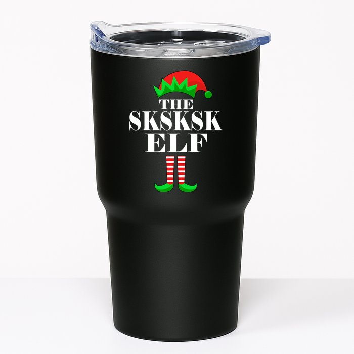 The SKSKSK Elf Funny Christmas Matching Tumbler