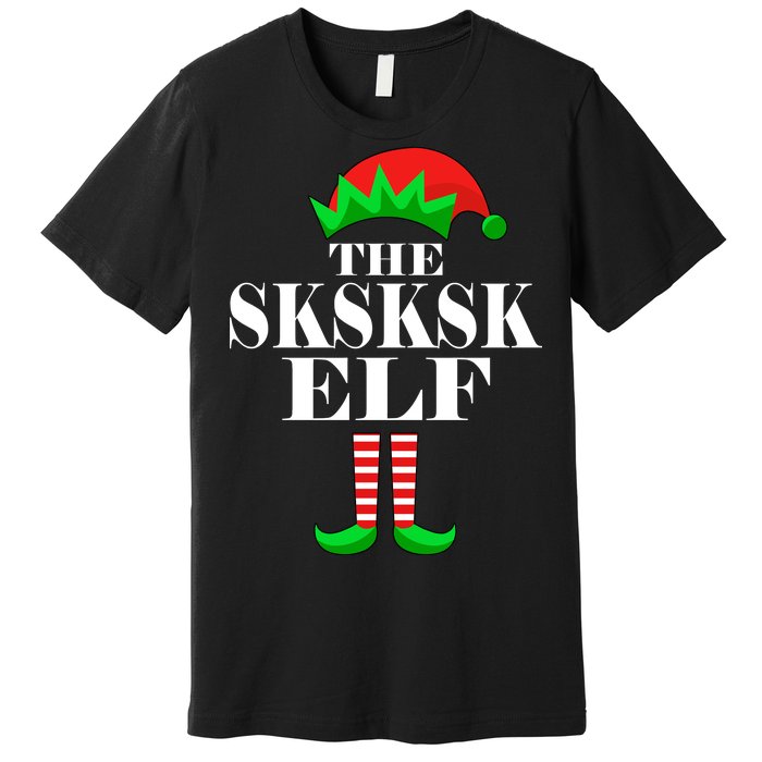 The SKSKSK Elf Funny Christmas Matching Premium T-Shirt