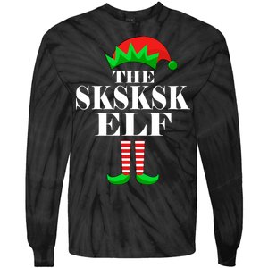 The SKSKSK Elf Funny Christmas Matching Tie-Dye Long Sleeve Shirt