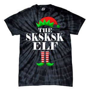 The SKSKSK Elf Funny Christmas Matching Tie-Dye T-Shirt