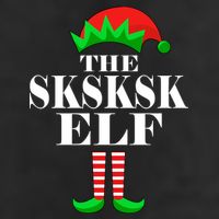 The SKSKSK Elf Funny Christmas Matching Trucker Hat